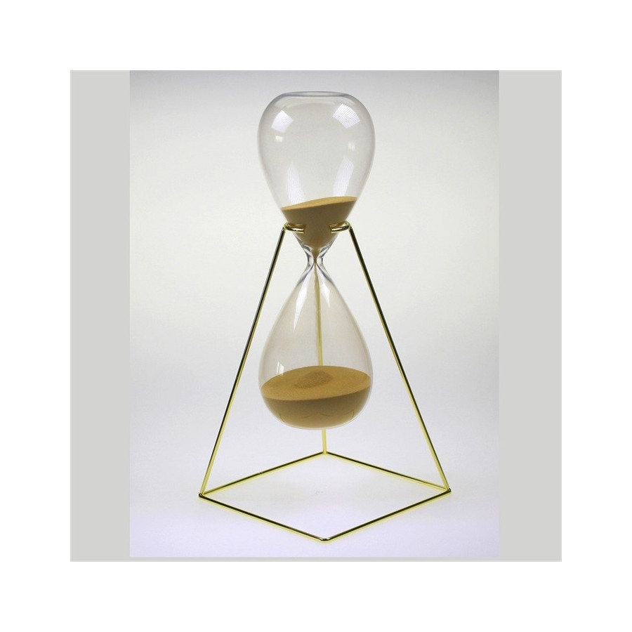 Klepsydra podwieszana ze złotym piaskiem 15 min, 23cm