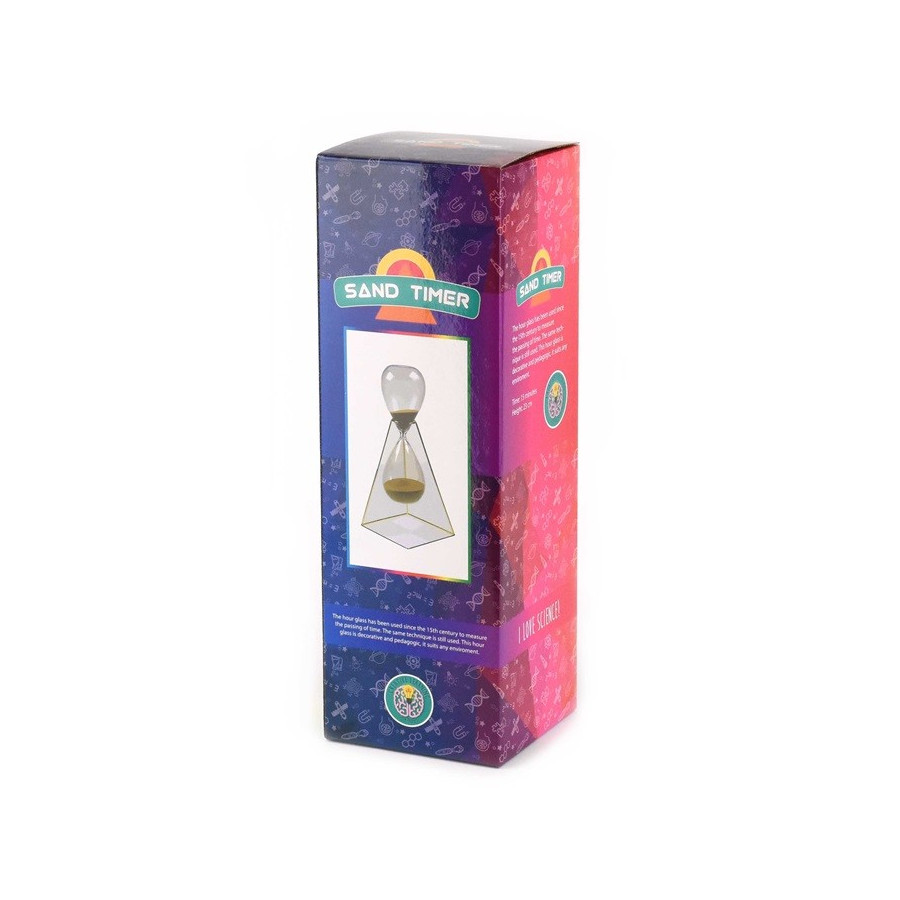 Klepsydra podwieszana ze złotym piaskiem 15 min, 23cm
