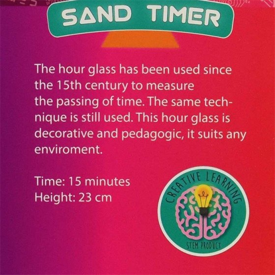 Klepsydra podwieszana ze złotym piaskiem 15 min, 23cm