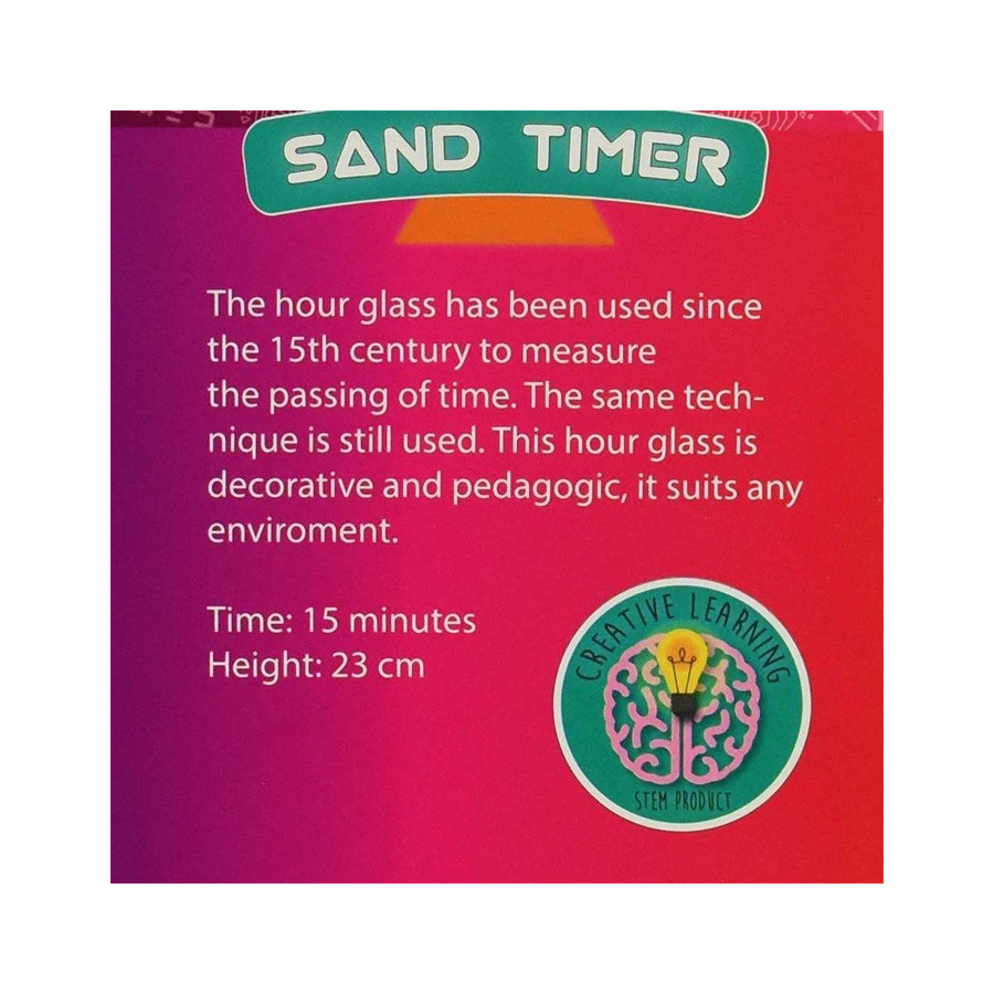 Klepsydra podwieszana ze złotym piaskiem 15 min, 23cm